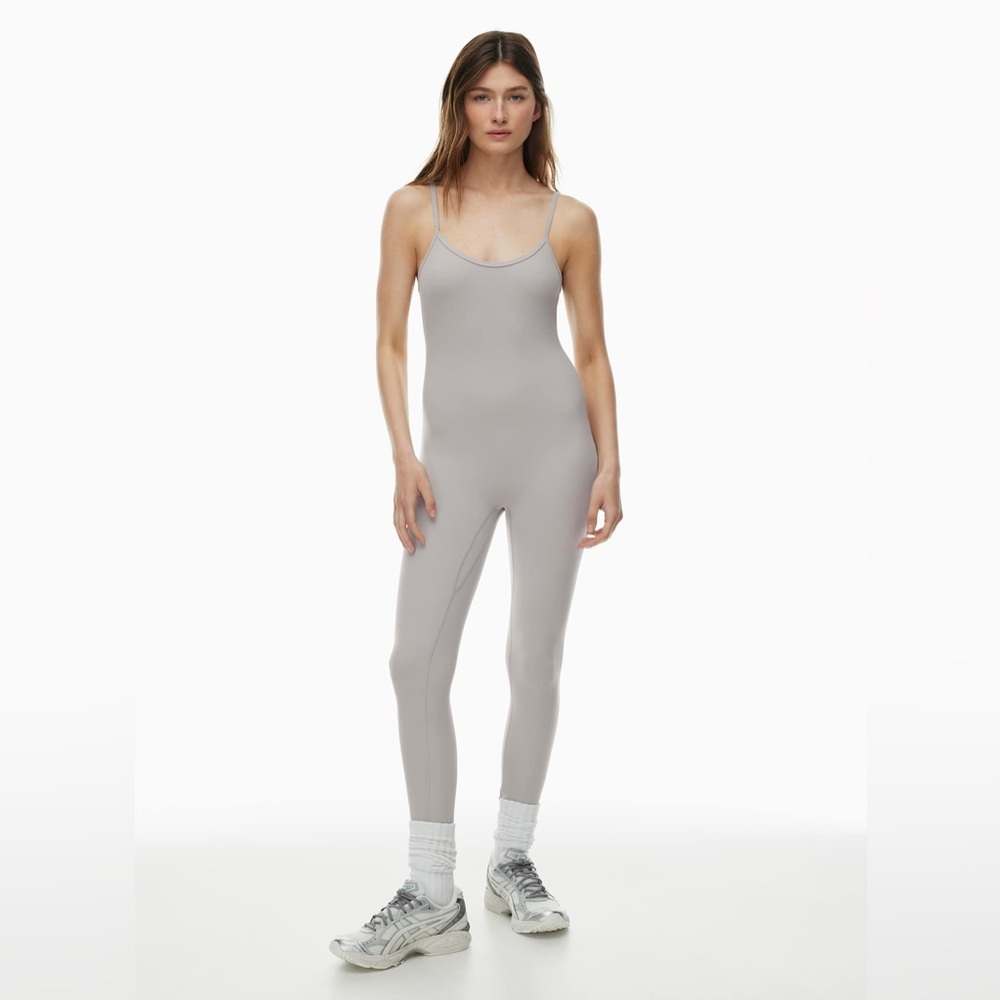 Aritzia Light Gray Spaghetti Strap Bodysuit